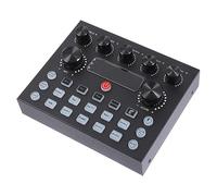 YARNOW Sound Card Colorful Lighting 800 Ma Iron Electronic Component Professional Reverb Adjustment Large Knob Design for Computer and Mobile Phone Live Streaming Adults