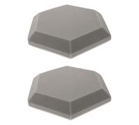 YARNOW Sound Insulation Mats Gray High-density Hexagon 2pcs Fire-resistant Acoustic Panels for and Indoor Soundproofing Recording Studio Home Wall Treatment