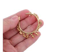 YARNOW Sparkling Zirconia Star Hoop Earrings for Women Elegant Drop Dangle Design with Vibrant Radiant Stones Funky Five-pointed Statement Jewelry for Weddings and Bridesmaids