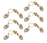 YARNOW Spiral Dreadlock Hair Rings for Hairstyles and Different Occasions Christmas Gift with Evil Eye Charms 12pcs Lightweight Wear Resistant Alloy Hair Accessories