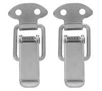 YARNOW Spring Loaded Toggle Latch Silver Stainless Steel 2 Pcs with Precision Craftsmanship and Secure Fastening Mini Toggle Lock Clasp Buckle Latch for Toolboxes, Cabinets, Boxes