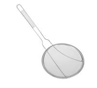 YARNOW Stainless Steel Fine Mesh Skimmer Ladle Long Handle Wire Strainer Spoon for Frying French Fries Noodles Pasta Oil Colander Dishwasher Safe Cooking Tool 22cm Silver