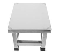 YARNOW Stainless Steel Foot Stool for Elderly with Anti-slip Surface, Heavy Duty Small Metal Step Stool, Portable and Easy to Clean, for Kitchen and Commercial Interiors