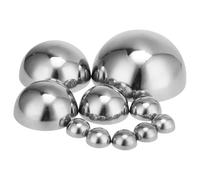 YARNOW Stainless Steel Half Gazing Ball Reflective Mirror Polished Outdoor Garden Sphere Floating Orb Decor for Pond Patio and Home Display