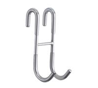 YARNOW Stainless Steel S Hooks Double Hook Sturdy Storage Rack for Bathroom and Kitchen Cabinet Door Hanging
