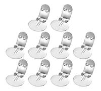YARNOW Stainless Steel Shoe Clips with Flat Blank Design 10pcs Silver Metal Shoe Buckles for Flats and High Heels for DIY Crafts and Decoration