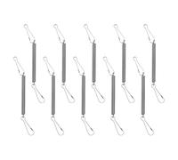 YARNOW Stainless Steel Spring Hooks with Clips Stable Fastening 20pcs for Rabbit Water Bottle and Feeder, Universal Fit for Pet Cages Suitable for Multipet Households Indoors