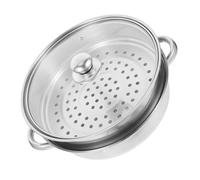 YARNOW Stainless Steel Steaming Pot Double-layer Food Steamer with Lid for Kitchen Use Easy to Clean Multi-function Cooking Steam Pot Suitable for Household Food Steaming