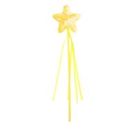 YARNOW Star Teaser Wand with Five-pointed Star and Yellow Streamers Interactive Kitten Play Stick for Indoor Pet Exercise and Hunting Lightweight Cat