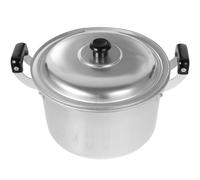 YARNOW Steaming Pot Small Steam Pot Rust Resistant Heat Resistant Aluminum with Lid Dual Handles Creative Practical Design for Kitchen Use