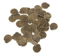 YARNOW Steampunk Gear Charms Vintage Metal 50pcs for Jewelry Making | Golden Alloy, Thin Decorative Pieces, Scrapbooking Use, Antique Style, Lightweight Craft Supplies