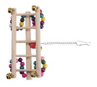 YARNOW Swing Beads Colorful Wood Hanging Bridge Parrot Promotes Fun and Exploring for Parakeet and Parrot in Playground Bird for Caged Birds