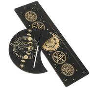 YARNOW Tarot to Moon Shape Wooden Holder 2pcs Card with Stand Rectangular Design, Easy Store and Space-saving, Delicate and Elegant Display or Bar Restaurant Use