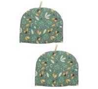 YARNOW Tea Kettle Cover Set of 2 Cotton Insulation Covers with Printed Design for Dirt Prevention and Kitchen Use