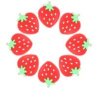 YARNOW Tennis Racket Vibration Dampener to Keep Stability and Serve as Decorative Strawberry Shape 8pcs Silicone Shock Absorber Red Colour Tennis Dampener for Training and Matches