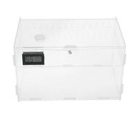 YARNOW Terrarium and Removable Bottom Board with Digital and Hygrometer Large Ventilation Mesh Acrylic Reptile Suitable for Lizards and Leopard Geckos, for Pet Keepers