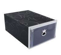 YARNOW Thickened Plastic Shoe Box Drawer Organizer 33x23x14cm | Foldable Design with Window, Dust Protection, Closet Wardrobe Organisation, Suitable for Sneakers, Socks and Electronics