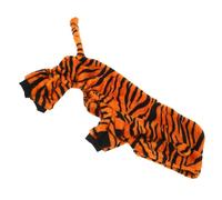 YARNOW Tiger Dog Costume for Medium Dogs, Thickened Winter Pet Jacket with Hat Tail, Warm Cosplay Outfit for Halloween Christmas Animal Party and Photo Props