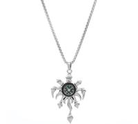 YARNOW Titanium Steel Necklace Pendant Comfortable Texture for Men with Functional Compass Simple Design, for Outdoor Travel and Survival Activities