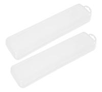 YARNOW Toothbrush 2pcs Plastic Box Rectangular Travel with Flip Lid