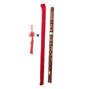 YARNOW Traditional E-key Bamboo Flute for Beginners, Portable Chinese Student Flute with Copper Joint, Kids Musical Instrument Suitable for Folk and Classical Playing