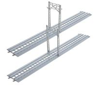 YARNOW Train Track Replacement Parts with Electric Pole Accessories Thick Stable Railway DIY Assembly for Educational Play and Logic Development