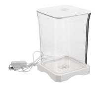 YARNOW Transparent Betta Fish Tank with Top Feeding Hole Space Saving Desktop Display for Goldfish Shrimp and Jellyfish for Home and Office Decor