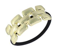 YARNOW Unique Gold Metal Elastic Hair Tie Geometric Design for Women, Versatile Use and Retro Vintage Style, Suitable for Hairstyles and Occasions