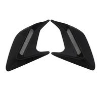 YARNOW Universal Car Side Vent Decorative Cover 1 Pair Abs Material Shark Style Air Flow Intake Strip for Hood and Door, Easy to Disassemble and Prevent Aging, Black Exterior Accessories