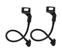 YARNOW Universal Goose Neck Microphone Holder Clamps 2pcs Black Flexible Hose Mic Storage Racks for Desktop Live Streaming and Recording Accessories