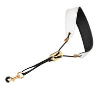 YARNOW Universal Saxophone Neck Hanging Strap Leather Sax Lanyard with Soft Padded Design Adjustable Practical Sax Harness for Alto Tenor Soprano Saxophones Suitable for Professional and