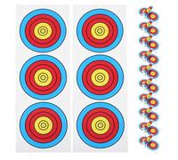 YARNOW Vertical Archery Targets Paper Minimizing Arrow Bounceback 30pcs Coated Paper Material with Official Ring Scales for Compound Bows and Traditional Archery for Outdoor Lawns