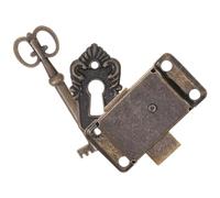 YARNOW Vintage Cabinet Lock Set and Securing Furniture for DIY Projects with Key Antique Style Zinc Alloy and Iron Construction, Easy Installation for Drawers and Cabinets