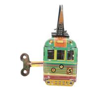 YARNOW Vintage Electric Tram Toy for Kids Retro Die-Cast Metal Pull Back Trolley Creative Collectible Decoration for Toddlers Birthday Party Favor