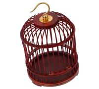 YARNOW Vintage Hanging Bird Cage Ornament Made of Wood and Metal with Dome Shape, Multi-functional and Finely Crafted Small Animal Cage Suitable for Pets and Birds