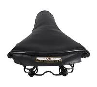 YARNOW Vintage Leather Riding Seat Cushion for Tricycles Retro Saddle with Shock-absorbing Spring Comfortable Bike Saddle Cushion for Old-fashioned Bikes and Casual Riders