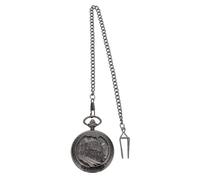YARNOW Vintage Mechanical Pocket Watch Zinc Alloy Material Classic Hanging with Hollow Pattern Design Black Colour, Good Decoration Feature, Suitable for Men’s Fashion and Collectors