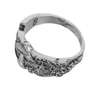 YARNOW Vintage Mushroom Leaf Star Decorative Finger Ring for Men, Alloy Creative Personality Ring Size 9, Versatile Male Fashion Jewelry Accessory for Daily Wear