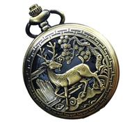 YARNOW Vintage Pocket Watch Retro Watch Accessory for Men and Women with Quartz Movement, Lightweight Alloy Case, Easy to Carry for Daily Use and Parties