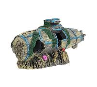 YARNOW Vintage Resin Submarine Aquarium Decor Fish Tank Landscape Ornament Safe Material No Cleaning Required Suitable for Freshwater Saltwater Tanks Transforms Aquatic Environments