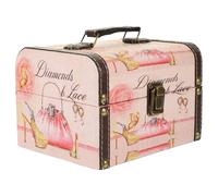 YARNOW Vintage Treasure Box Antique Pu Wood Jewelry Chest Storage Box with Handle Easy to Open Or Close Unique Retro Style for Decoration on A Dresser