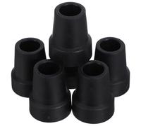 YARNOW Walking Cane Foot Pads Enhanced Friction 6pcs Black Rubber Replacement Tips for with on Improved Balance Crutches Walking Poles Surfaces