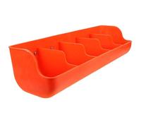 YARNOW Wall-Mount Pig Feeder 5-Slot Orange Piglet Feeding Trough Livestock Feeding Manger Large Capacity Farmhouse Pig Supply Container