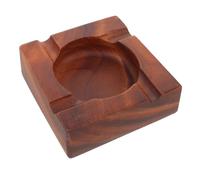 YARNOW Walnut Wood Ashtray Engraved Desktop Tray with Slot for Cigarettes and Cigars Vintage Wooden Ashtray for Tea Rooms Hotels Home Retro Elegant Social Atmosphere