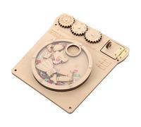 YARNOW Washing Machine Busy Board DIY Accessories Early Teaching Learning Activity for Months Creative Fine Motor Skills Development Educational Sensory Puzzle in Khaki