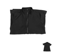 YARNOW Waterproof Pet Cosmetologist Uniform Smock with Long Zipper Black XL Anti-Static Pet Grooming Apron Hospital and School Use