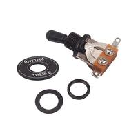YARNOW Way Toggle Switch Kit for Electric Guitar Black Rhythm Treble Washer Ring Plate Durable Construction Easy Installation for Guitar Players and DIY Enthusiasts