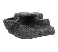 YARNOW Wear-resistant Resin Tortoise Basking Platform with Easy to Climb Ramp and Hiding Cave for Fish Tank Decoration Suitable for Tortoises and Chameleons in Reptile Tanks