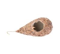 YARNOW Weaving Birds Nest Straw Artificial Bird Nest Natural Style for Parrot and Budgie Breeding 9X3X3 Inch Outdoor and Indoor