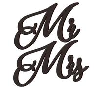 YARNOW Wedding Chair Signs Mr and Mrs Wood Decorations for Bridal Showers and Anniversaries Rustic Elegant Wedding Chair Back Hanging Photo Props